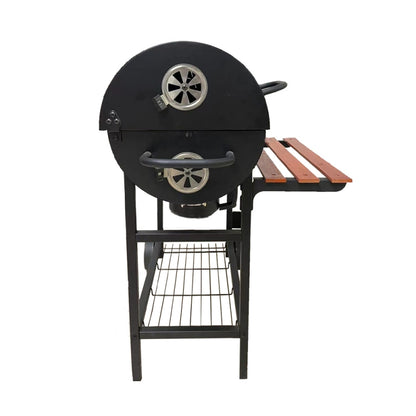 SCB-32 Adjustable Height Large Barrel BBQ Grill with Side Table