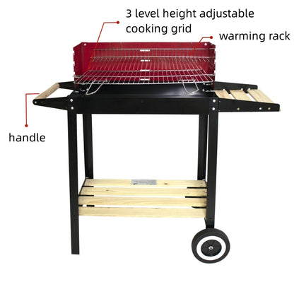 SCB-14 Home square trolley charcoal grill with wheels Patio