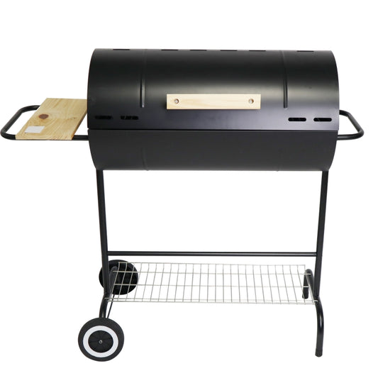 Oil Drum Charcoal Grill With Side Table