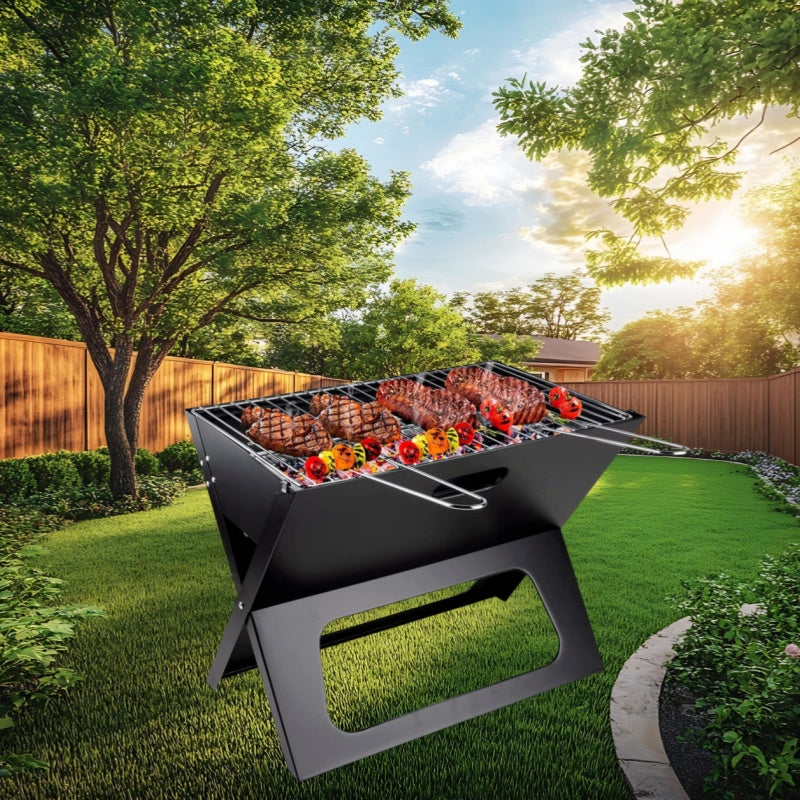 Foldable X Shape Charcoal Grill
