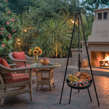 SCB-13 Multiple Tripod Hanging Fire Pit BBQ Grill