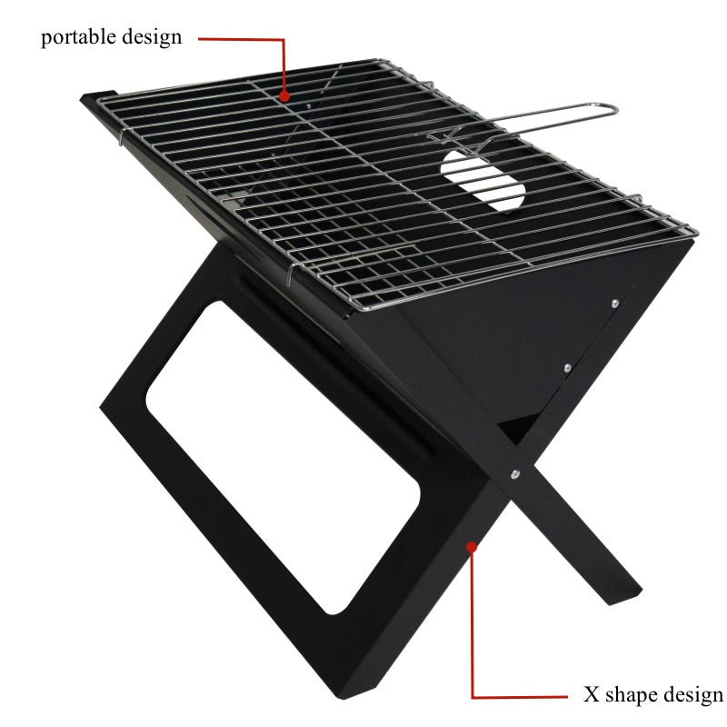 Foldable X Shape Charcoal Grill