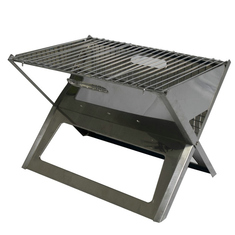 Stainless Steel Foldable X Shape Charcoal Grill